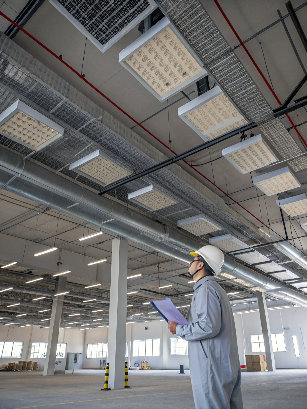 Office ceiling detail inspection