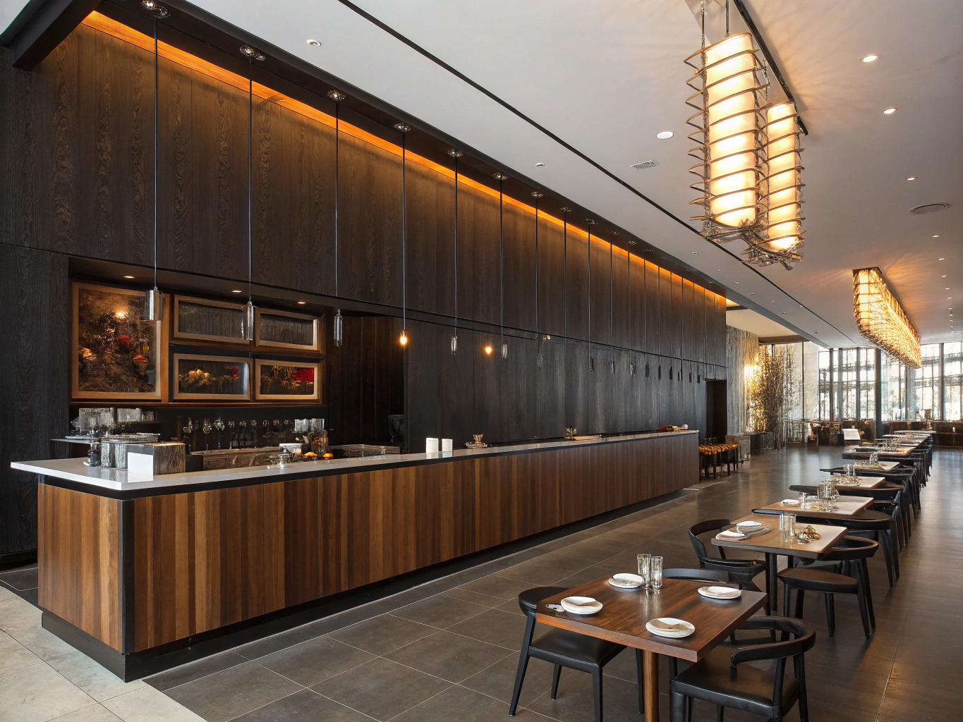 Restaurant interior second fix carpentry